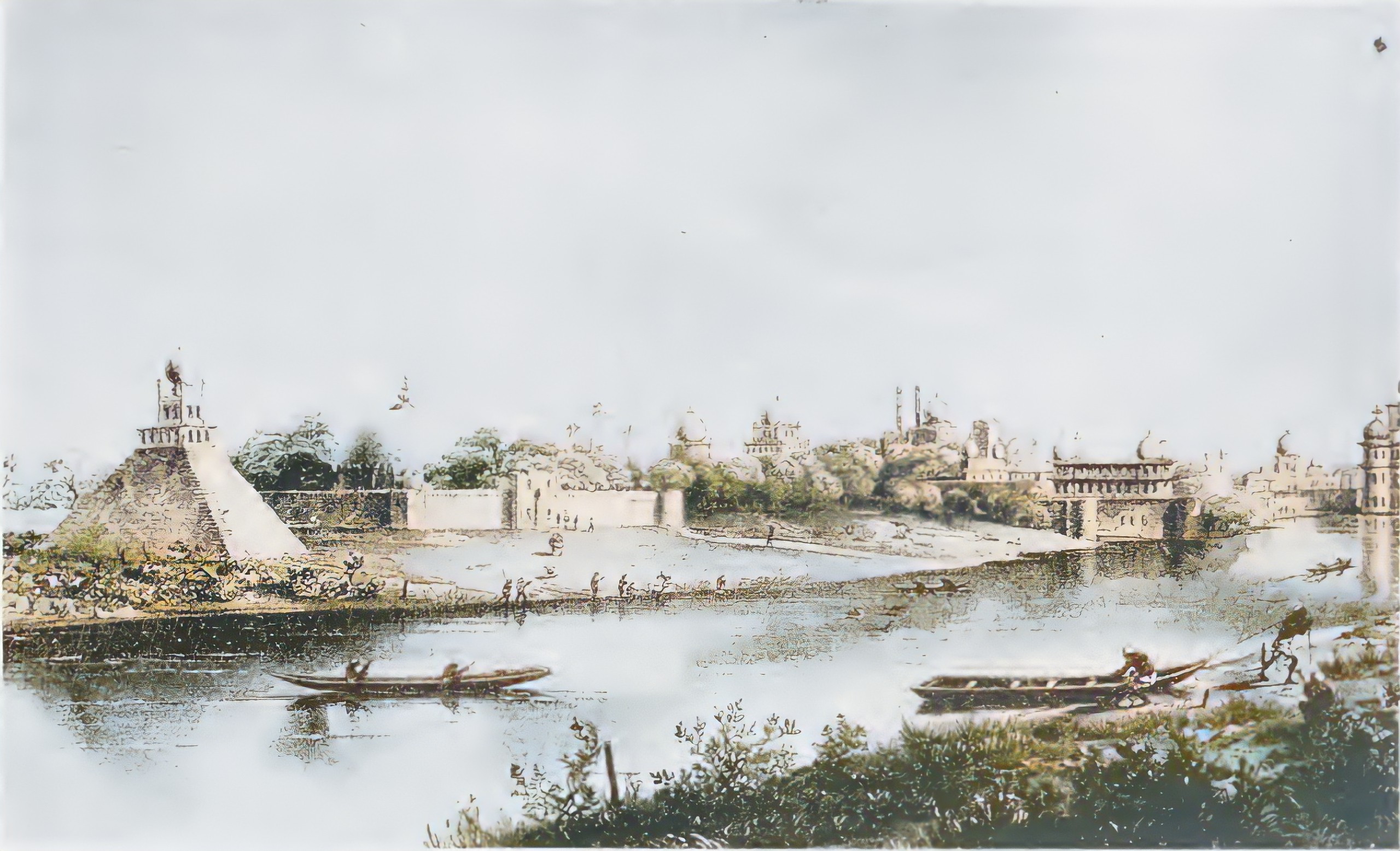 River View of the buildings at Lucknow