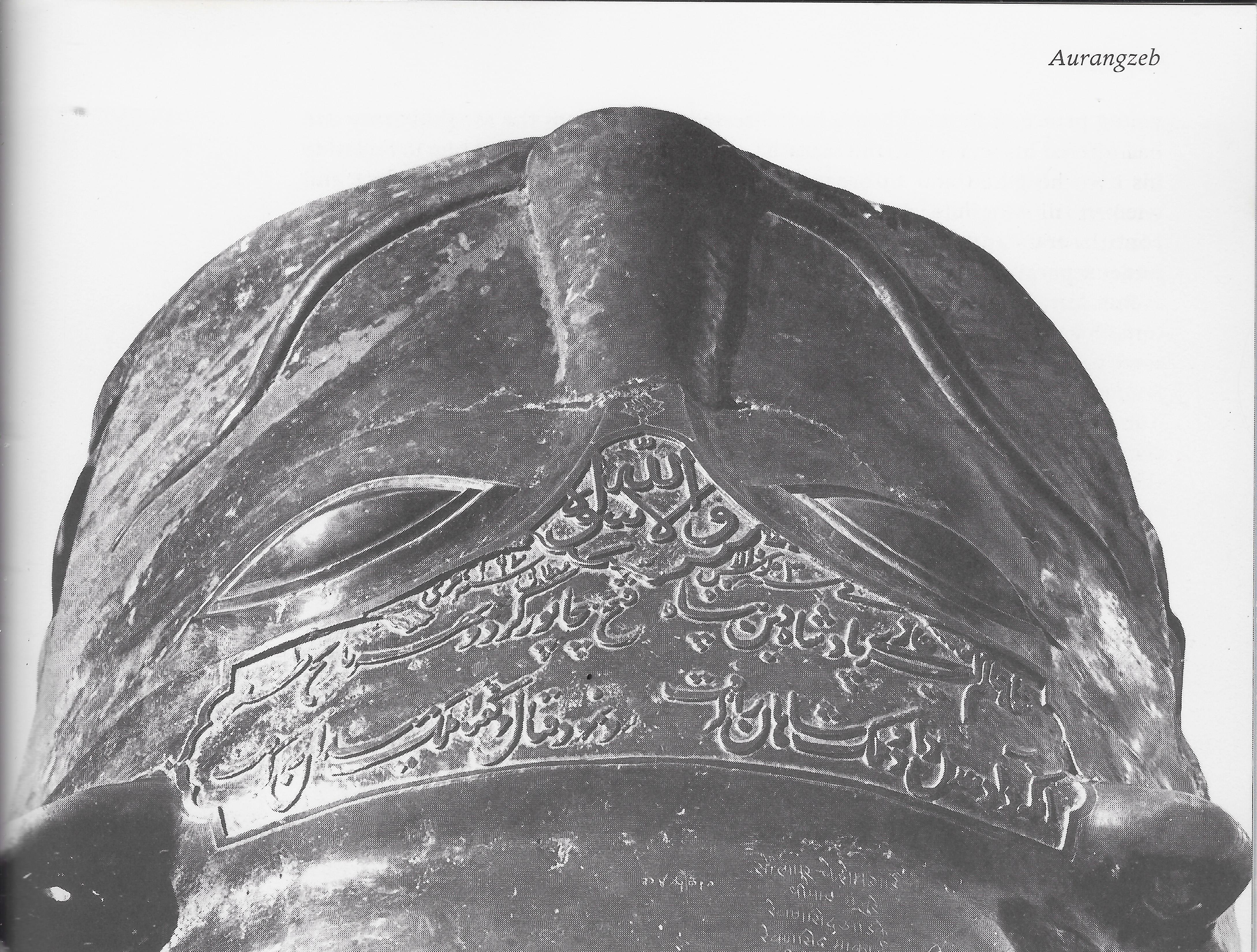 The victory inscription carved by Aurangzeb