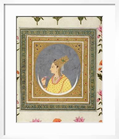 Portrait of a Lady Holding a Lotus Petal