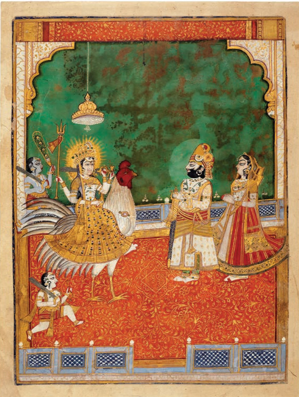 Maharaja Takhat Singh  worshipping Bahuchara Mata