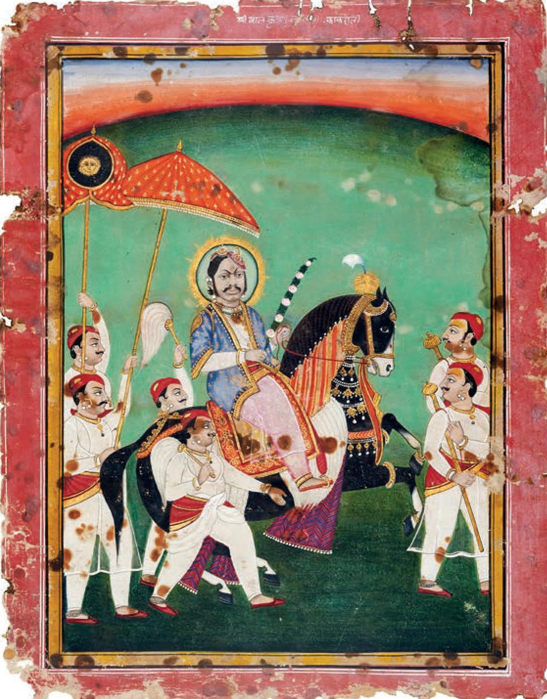 Goswami Balkrishnalalji Maharaj of  Kankroli in a procession