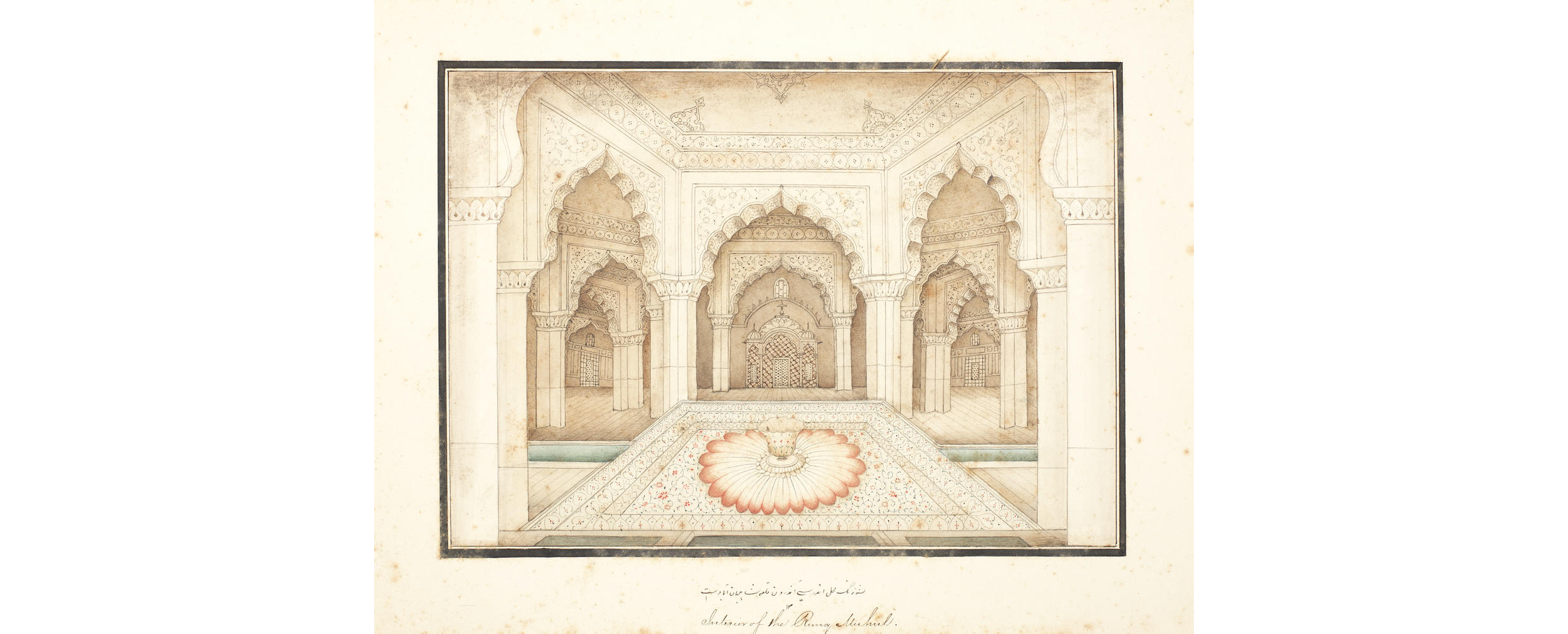 Interior of the Rung Mahal.; the interior of Rang Mahal inside the citadel of Shah Jahan Abad.