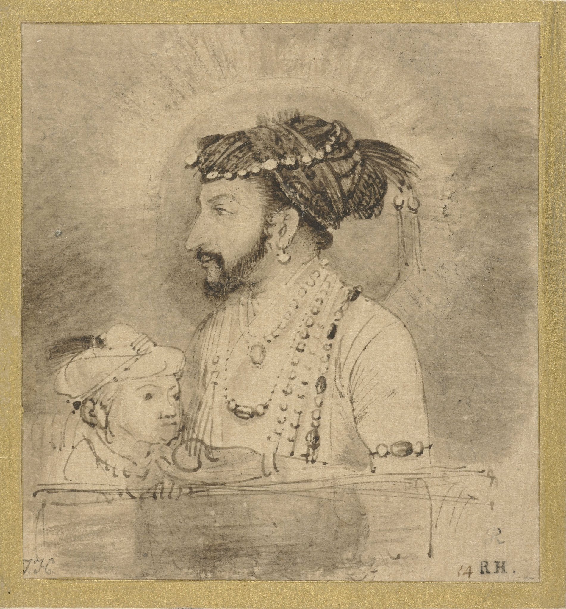 Shah Jahan and his son by Rembrandt Harmensz. van Rijn, 1656