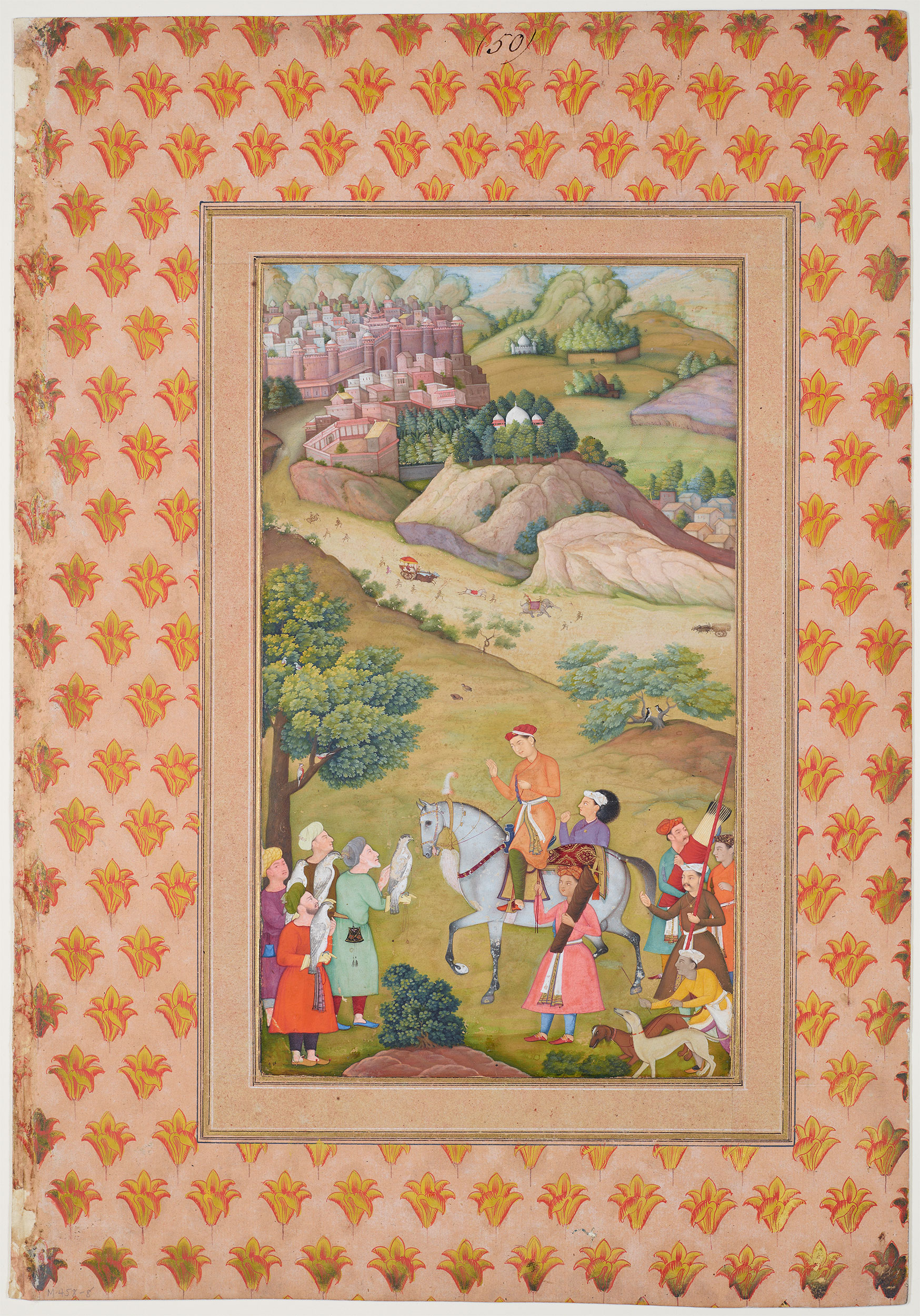 The young Akbar with a hunting party.