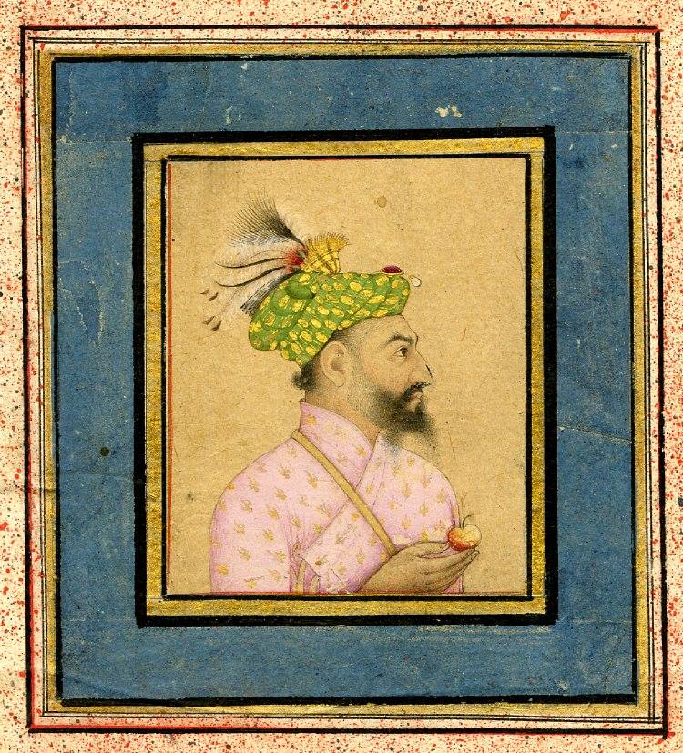 Portrait of a Mughal courtier in bust profile