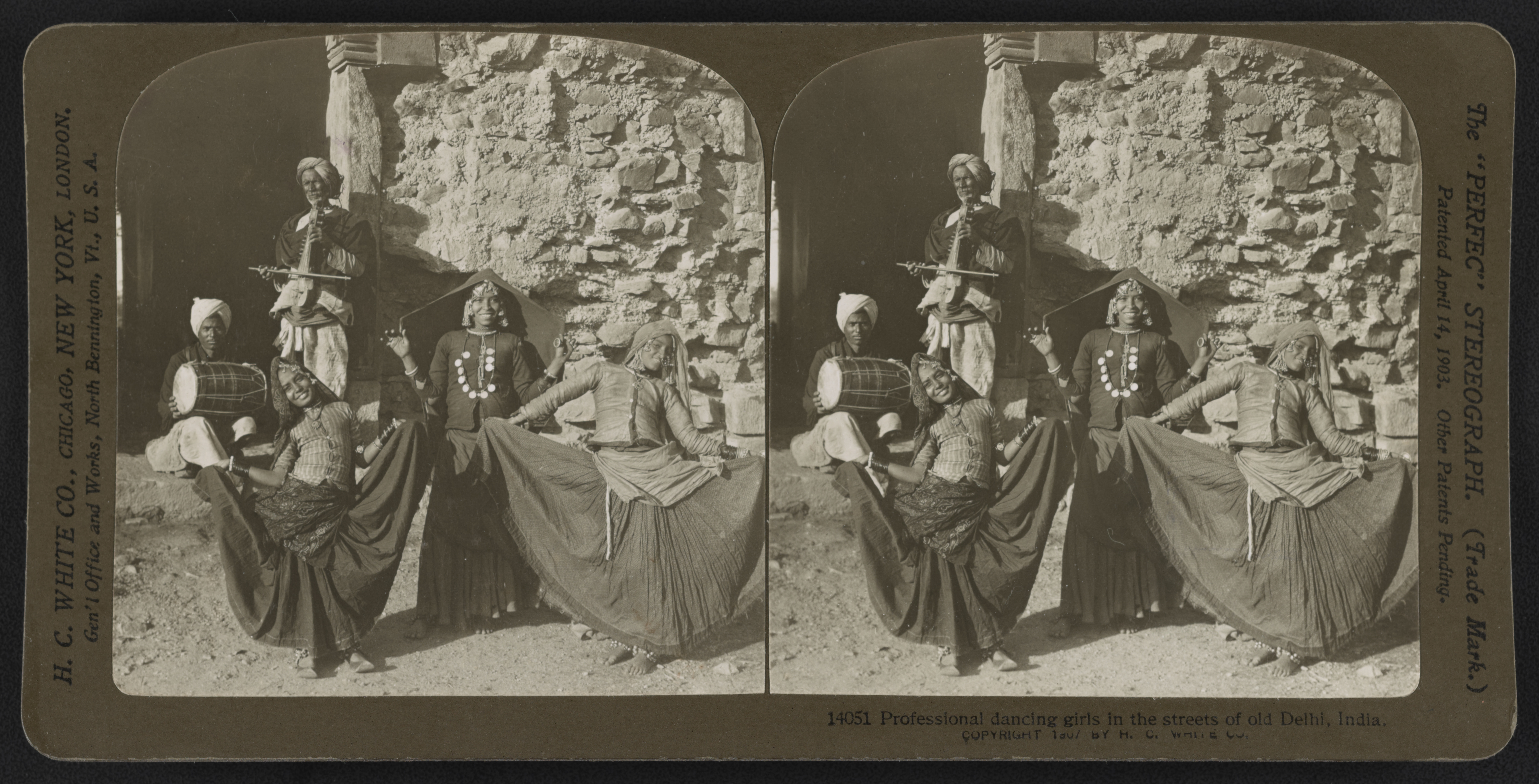 Professional dancing girls in the streets of old Delhi, India