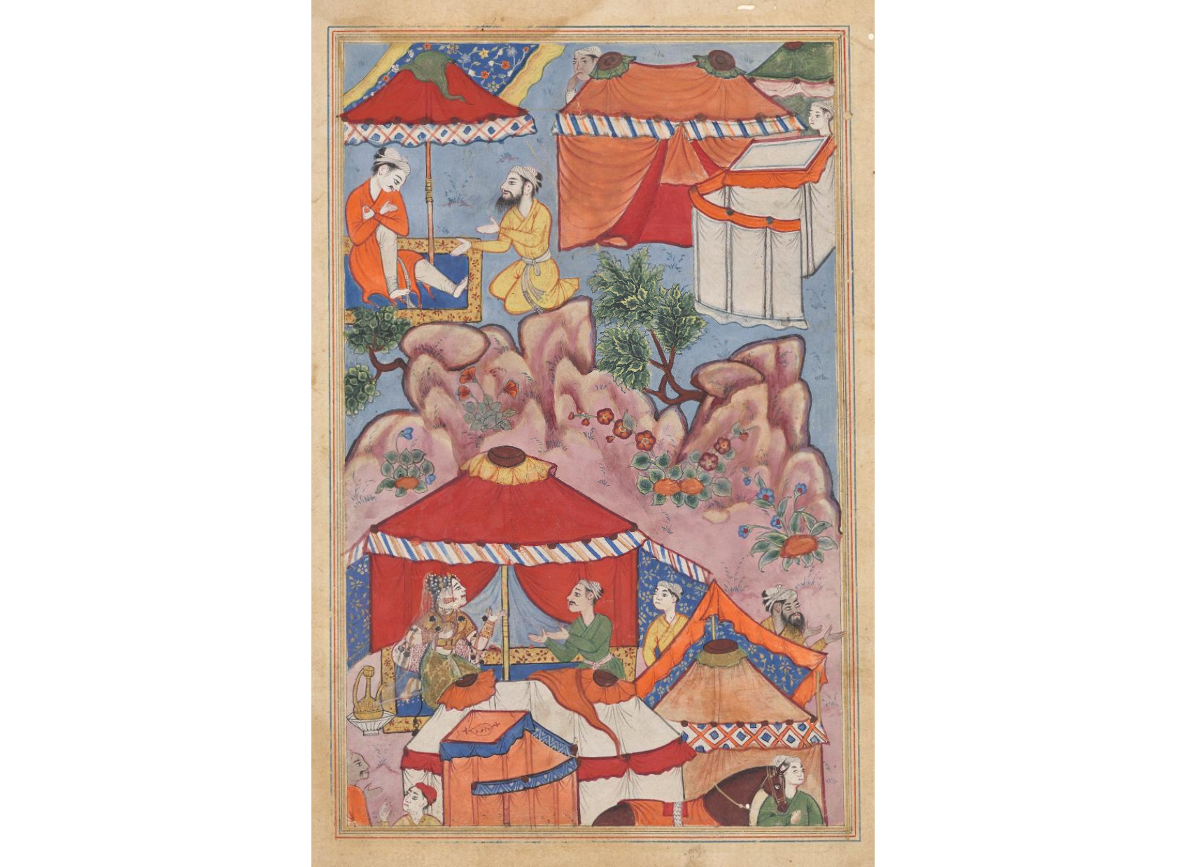 Bashir confides his love for Habbaza to an Arab friend, and sends him to her with a message, from a Tuti-nama (Tales of a Parrot): Twenty-fourth Night