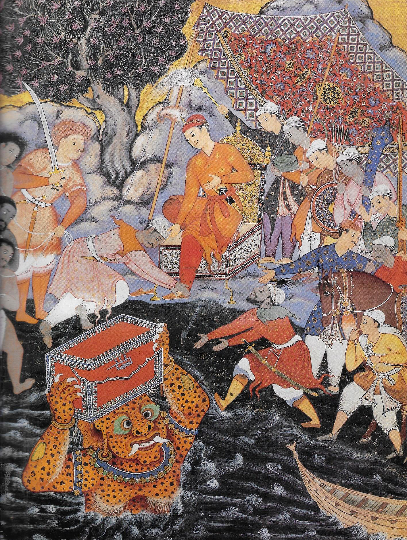 Arghan Dev brings the chest of armor for Hamza