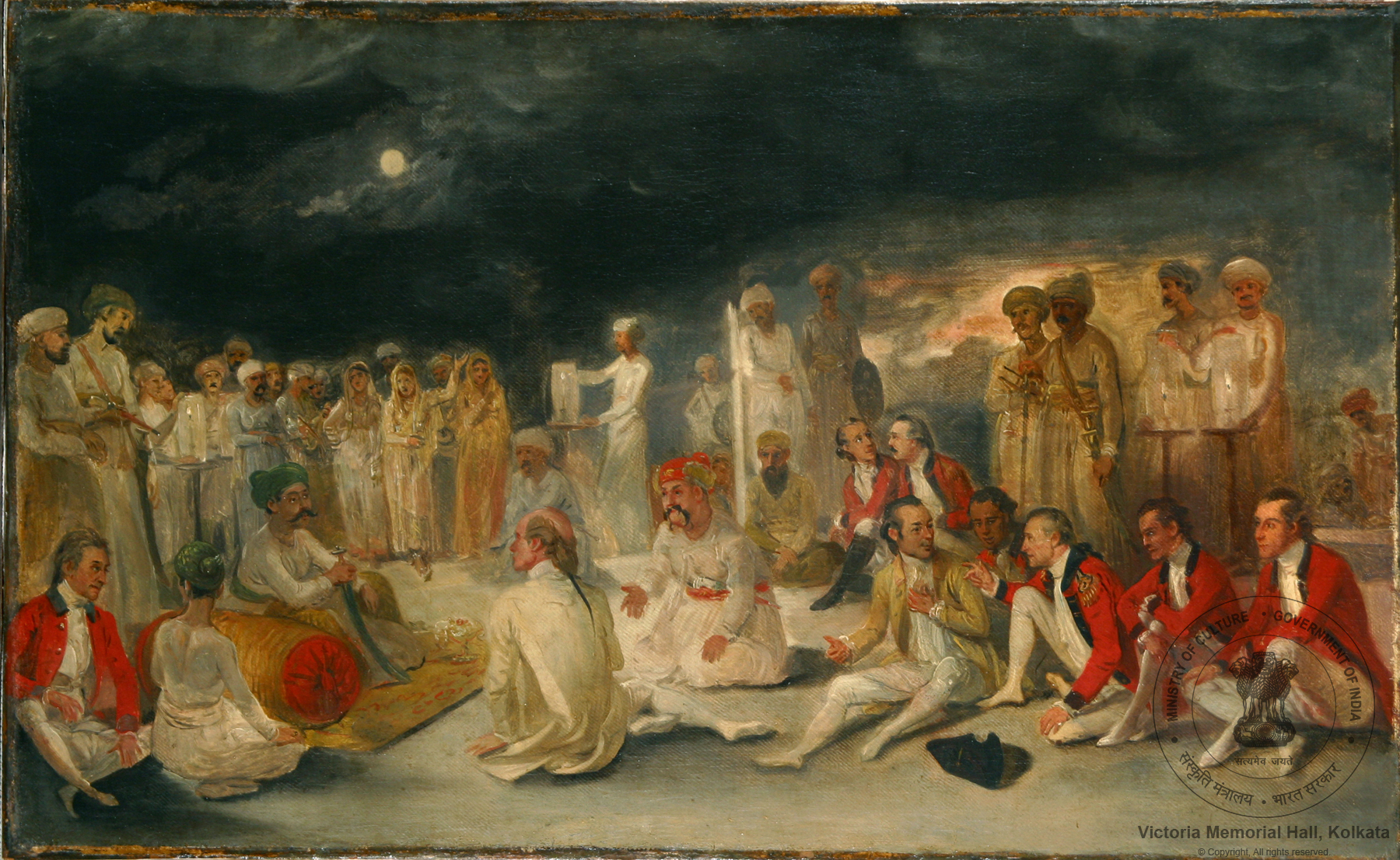 H.R.H Shahzada Mirza Muhammad Jawan Bakht Bahadur meeting with Warren Hastings and the Nawab of Oudh at Lucknow in 1784