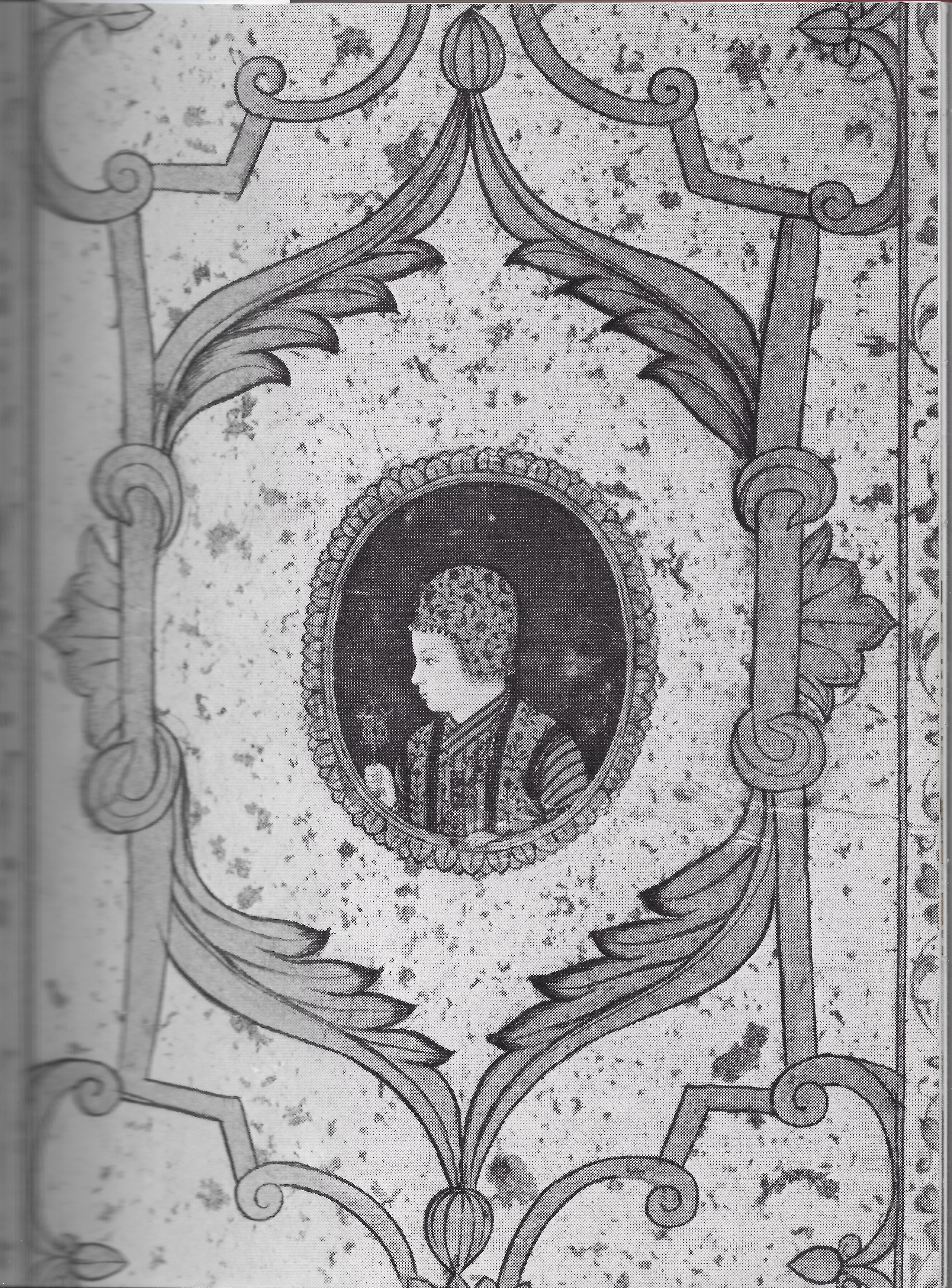 The principle of the European miniature adapted for a Mughal portrait of a child