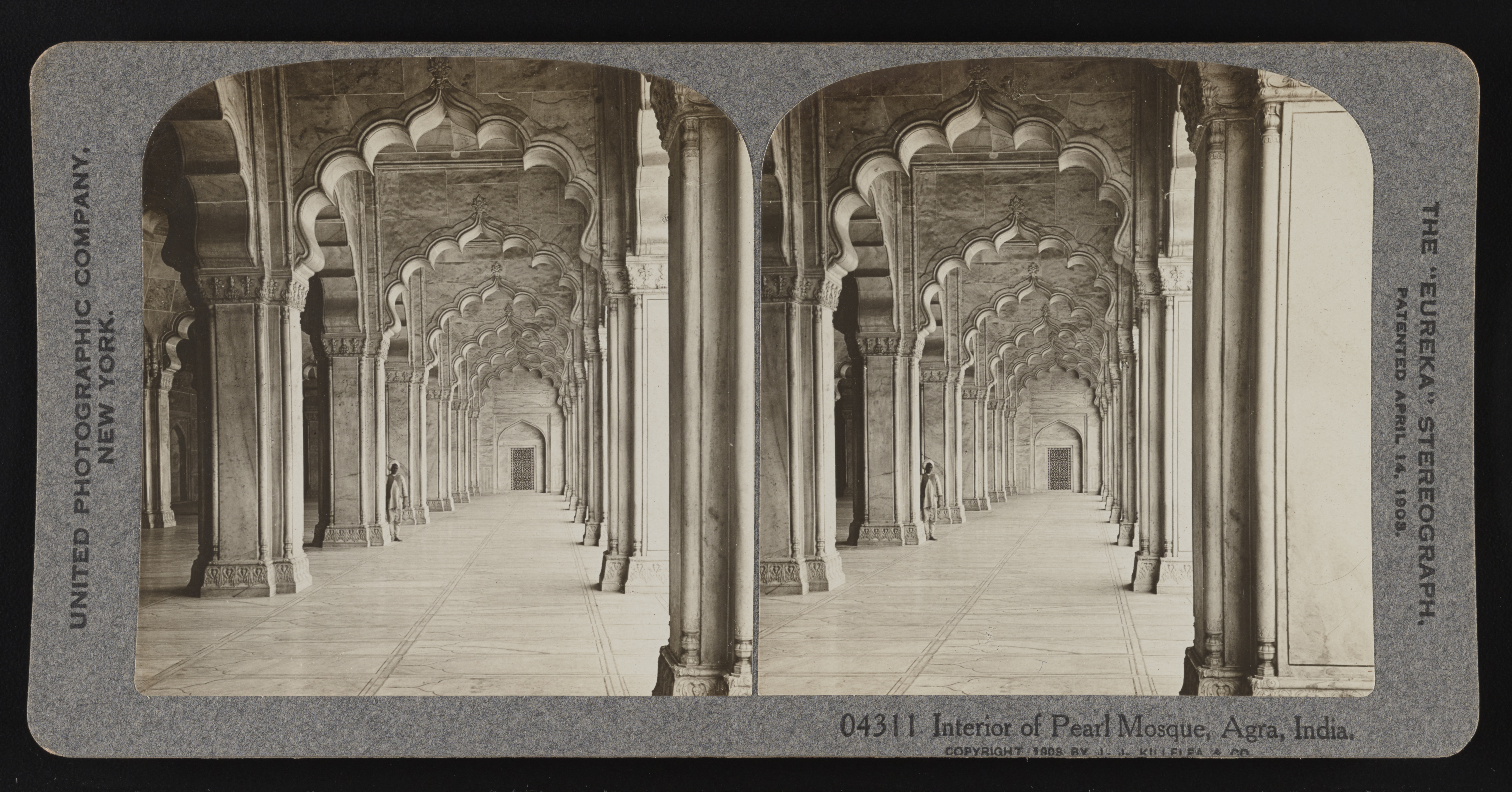 Interior of Pearl Masjid, Agra, India