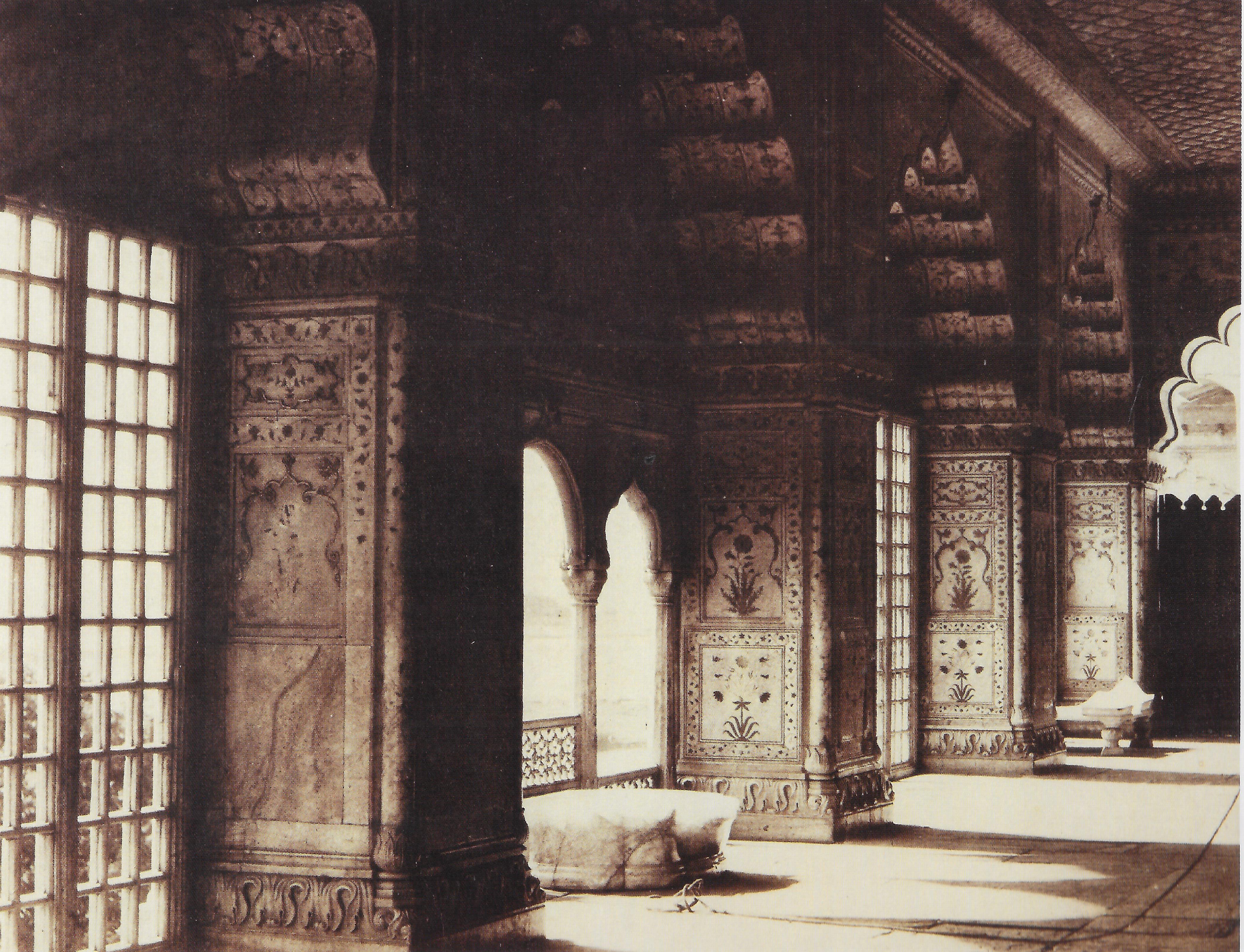 Diwan-I-Khas for crystal throne packed for transport