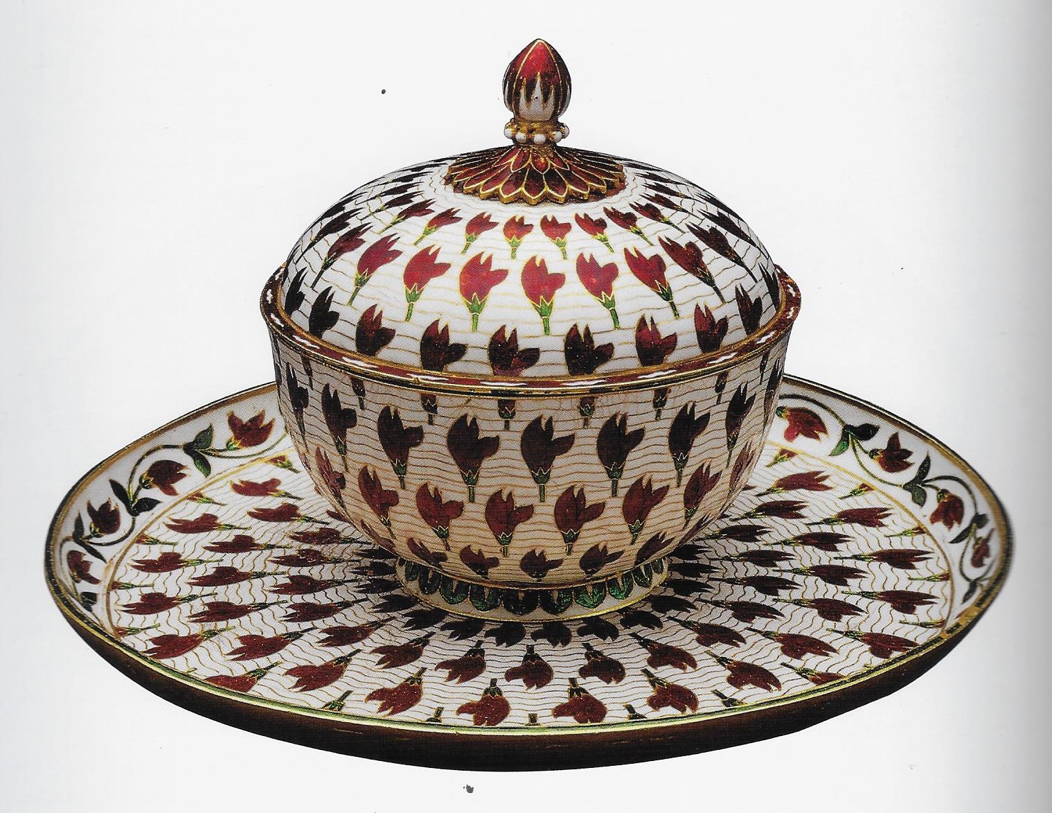 Lidded Cup & Saucer probably for Argcha