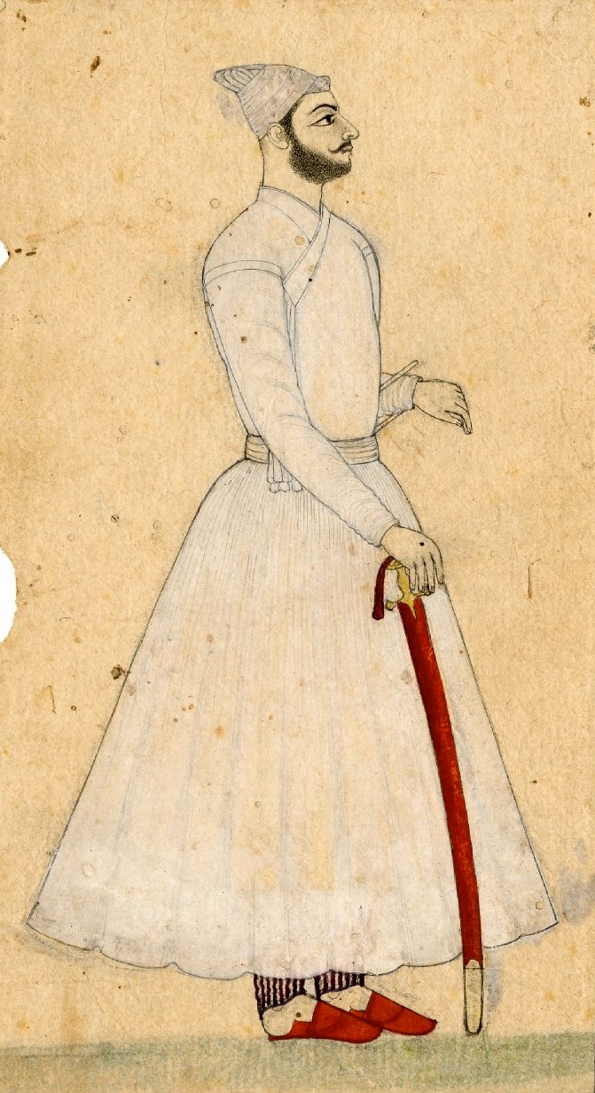 An Officer in white jama with sword