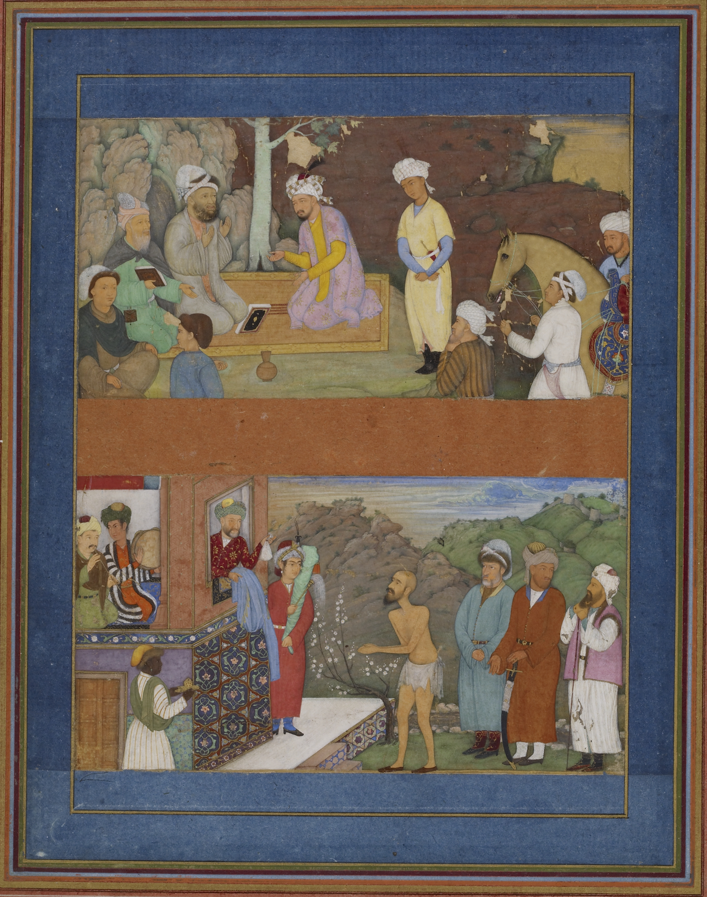 Two Illustrations from a Manuscript of Gulistan by Saadi