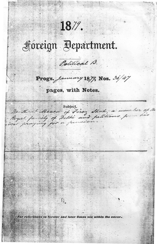 The death related document  Of Mirza Firuz Shah