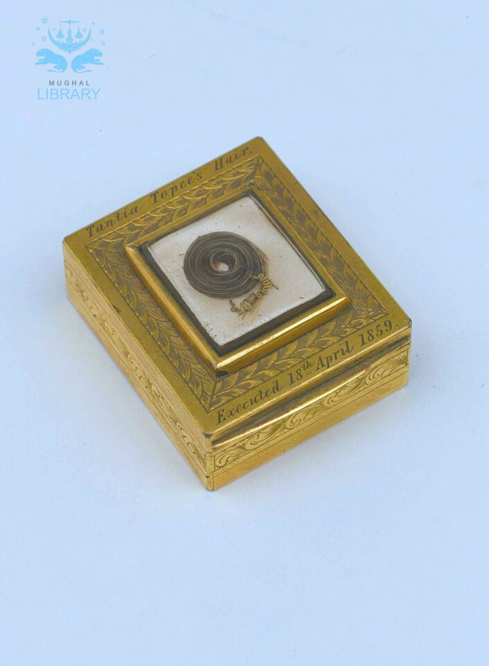 Snuff-box containing a lock of Tantia Tope's hair, removed after his execution in 1859