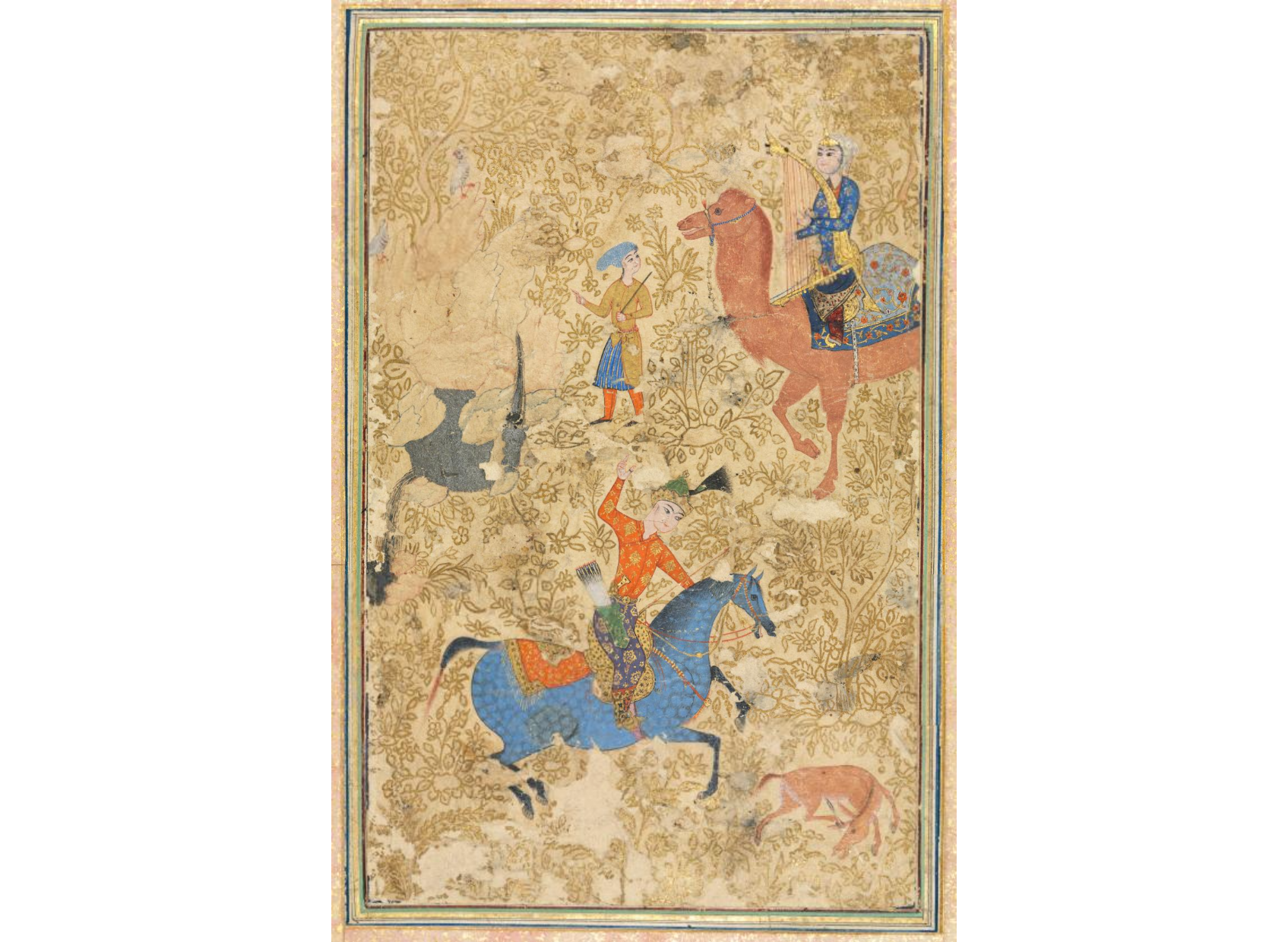 Bahram Gur and Azada, from a Shahnama (Book of Kings) of Firdausi (940-1019 or 1025)