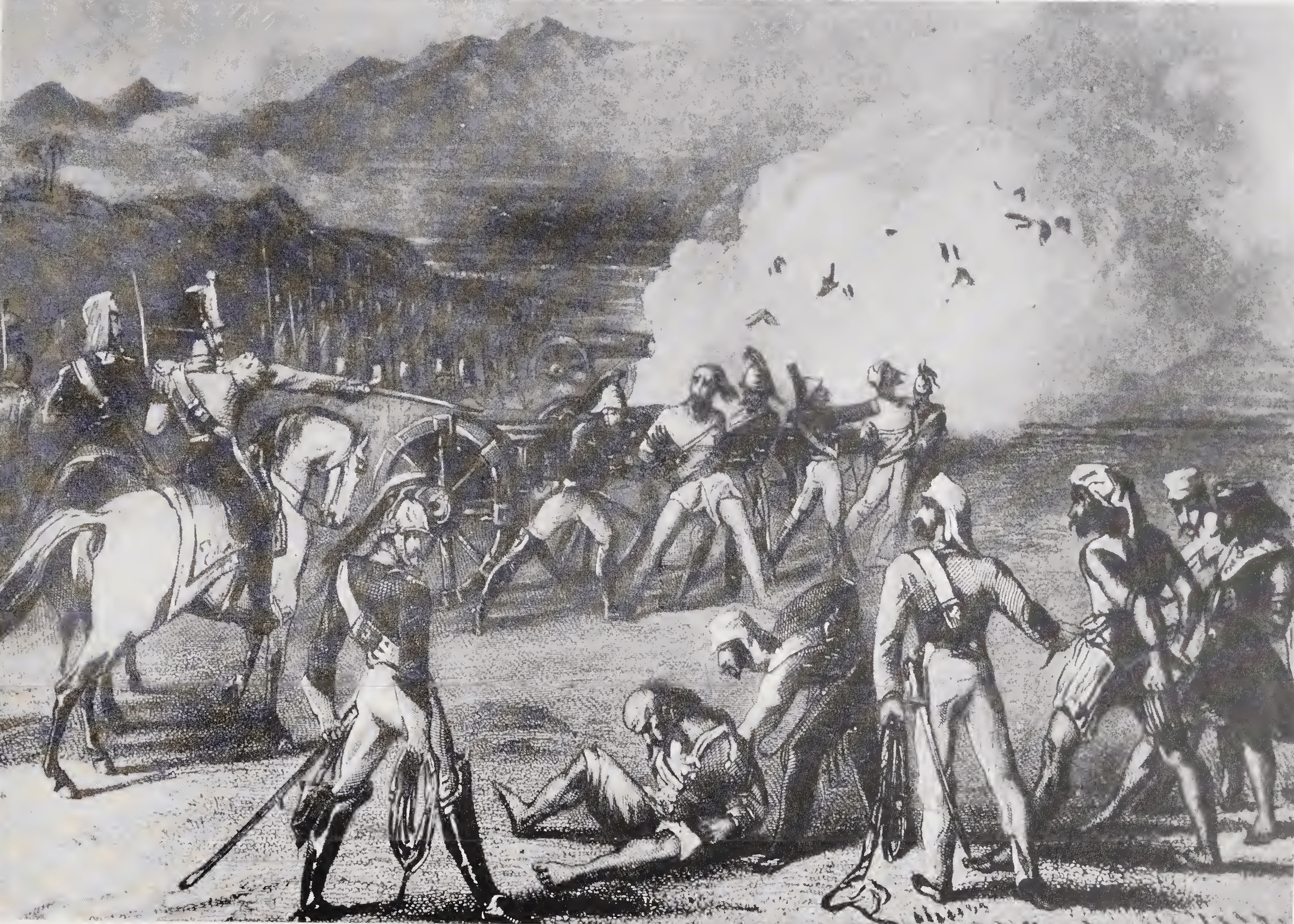 Blowing of rebel Sepoys from guns at Ferozepur