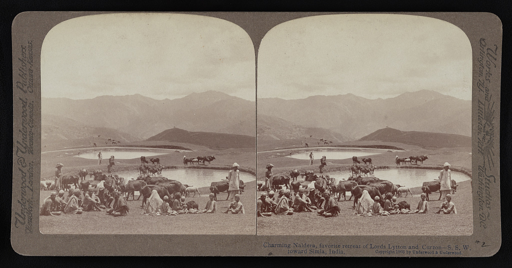 Charming Naldera, favorite retreat of lords Lytton and Curzon-s.s.w. toward Simla, India