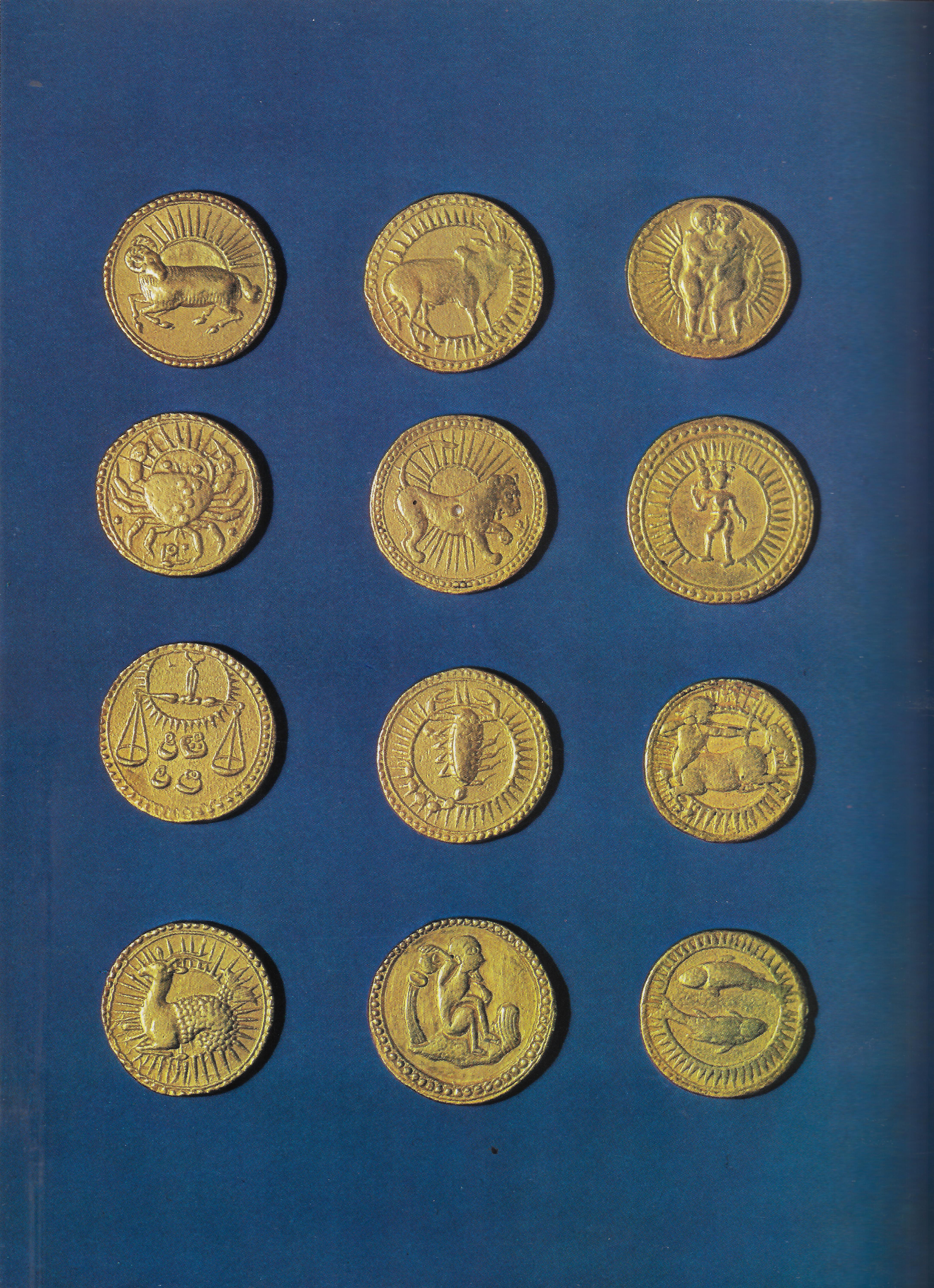 Jahangir's twelve gold coins of the zodiac: 1620