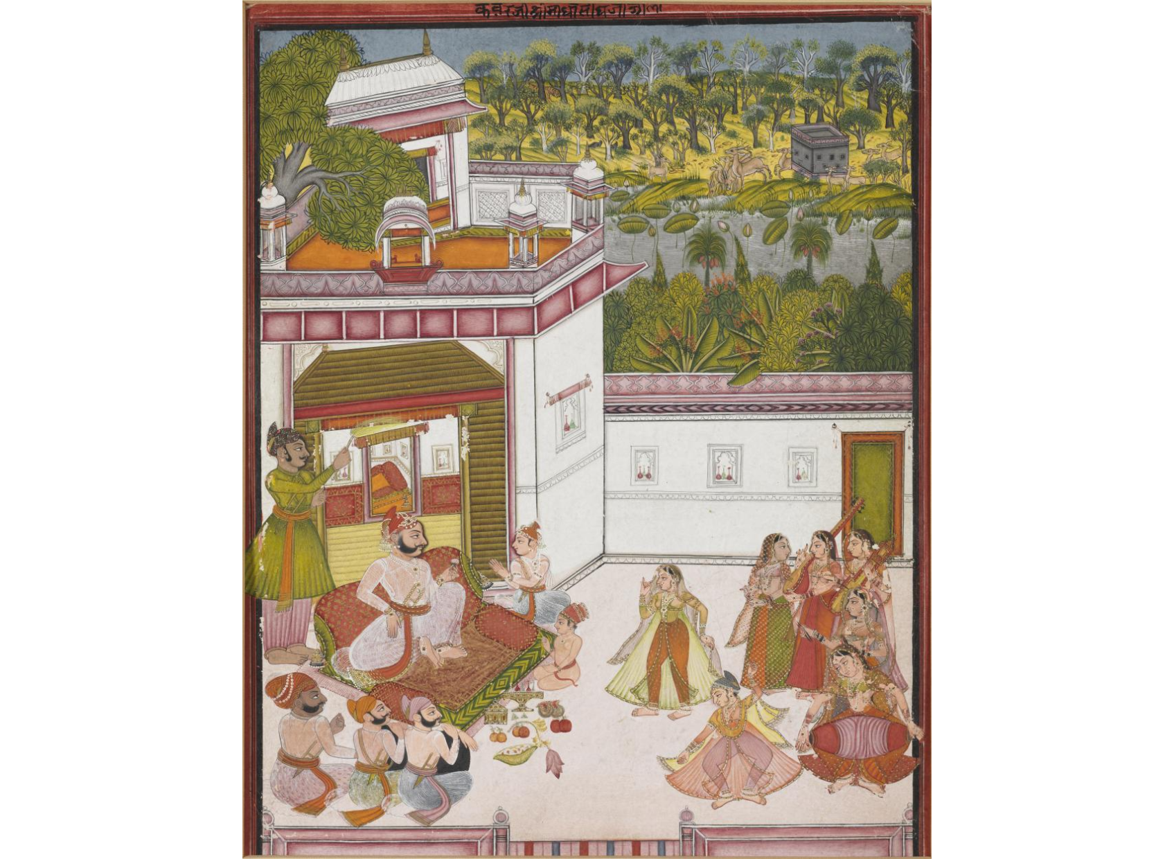 Maharaja of Kotah Listening to Music and Watching Dancers