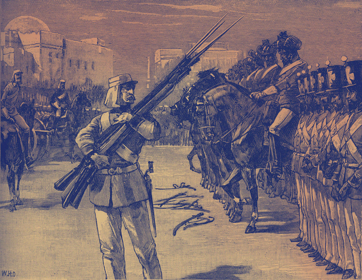 Disarmament of the 26th Indian regiment at Barrackpore