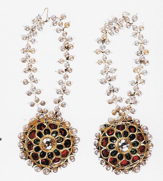 Pair of ear ornaments late 17th Century