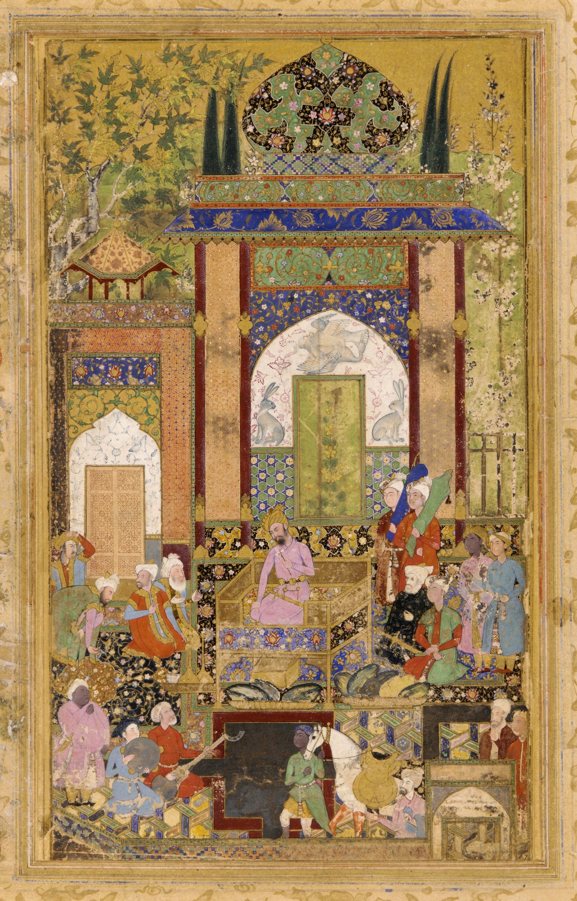 Babur Receives a Courtier by Farrukh Beg c. 1580-85