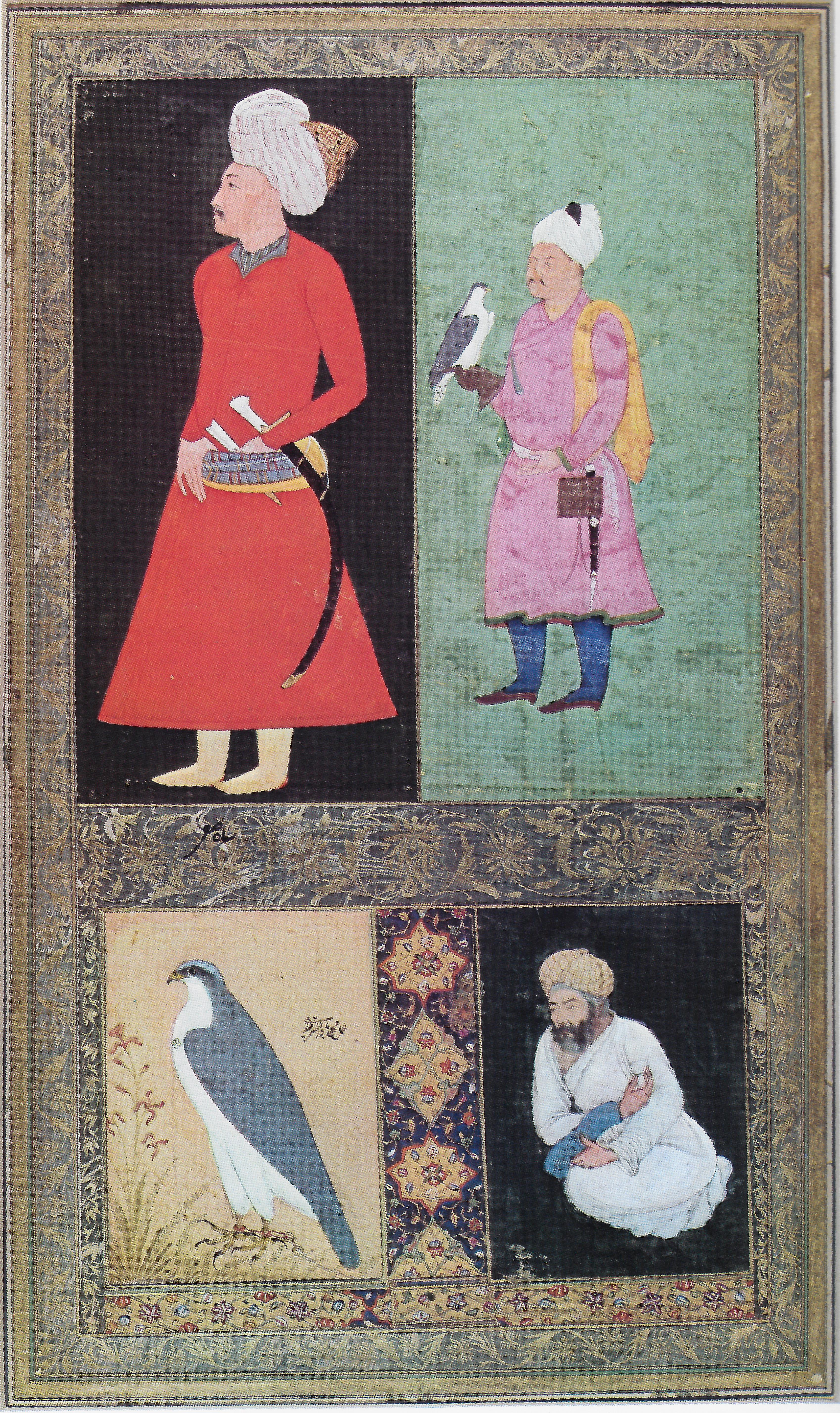 A typical page from a later Mughal album
