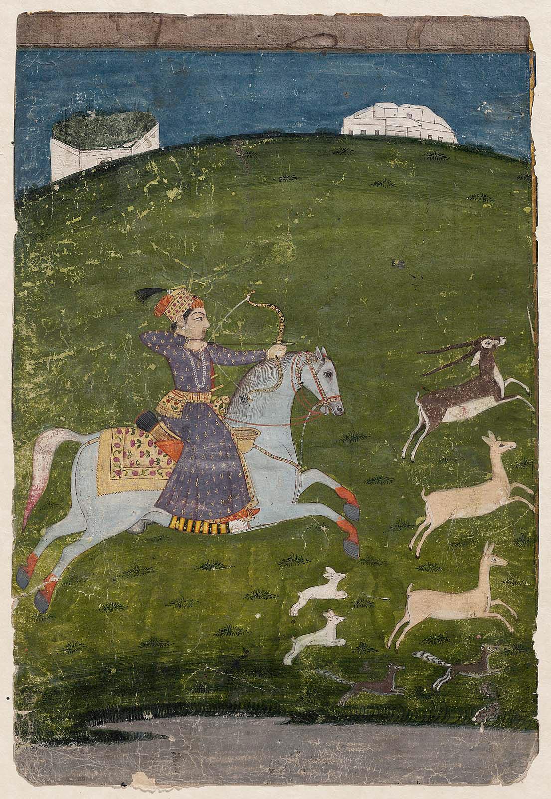 Hunting Scene (reverse: Persian text)