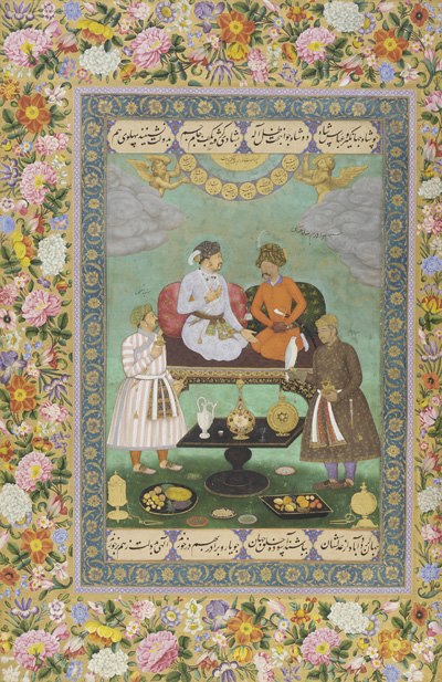 Jahangir Entertains Shah Abbas from the St. Petersburg Album