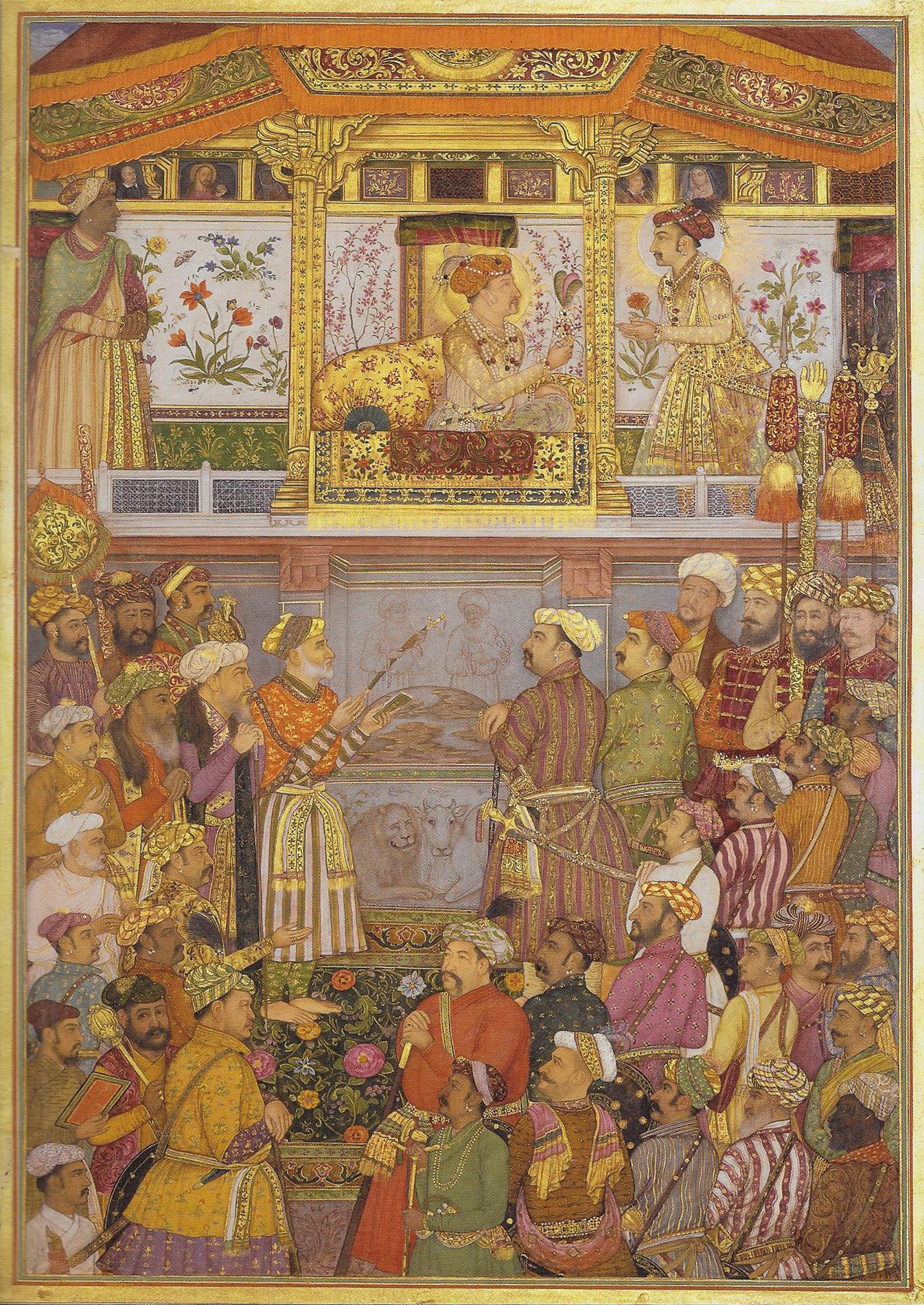 Jahangir presents Khurram with a turban ornament