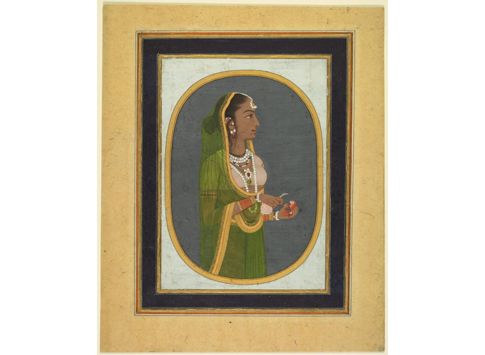 Court Lady Pouring Wine (recto); Calligraphy of Lyrical Quatrains (verso)