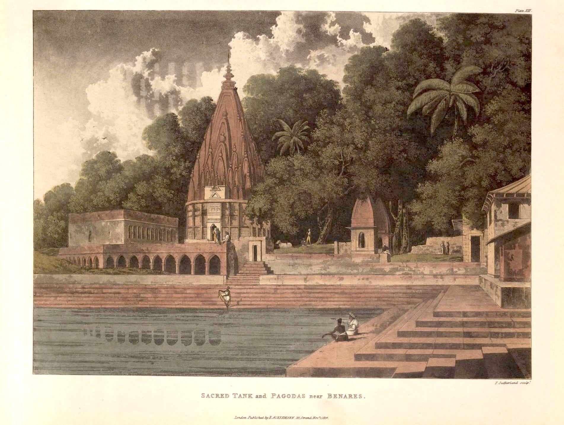 Illustration from the book:  A Picturesque Tour Along the Rivers Ganges and Jumna in India : Consisting of Twenty-four Highly Finished and Colored Views