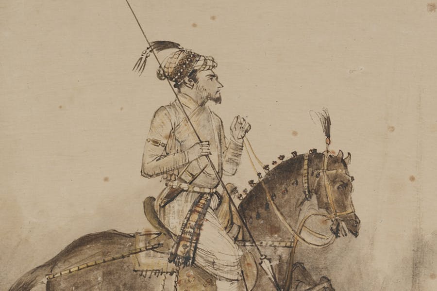 A Mughal nobleman on horseback