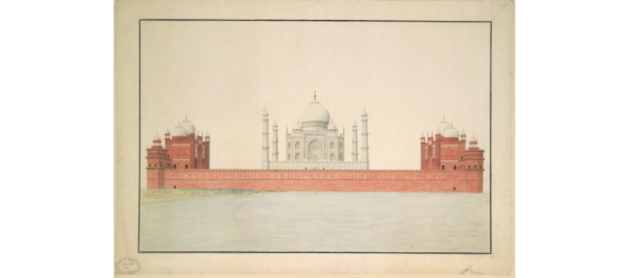 Taj Mahal, Agra, from the river.