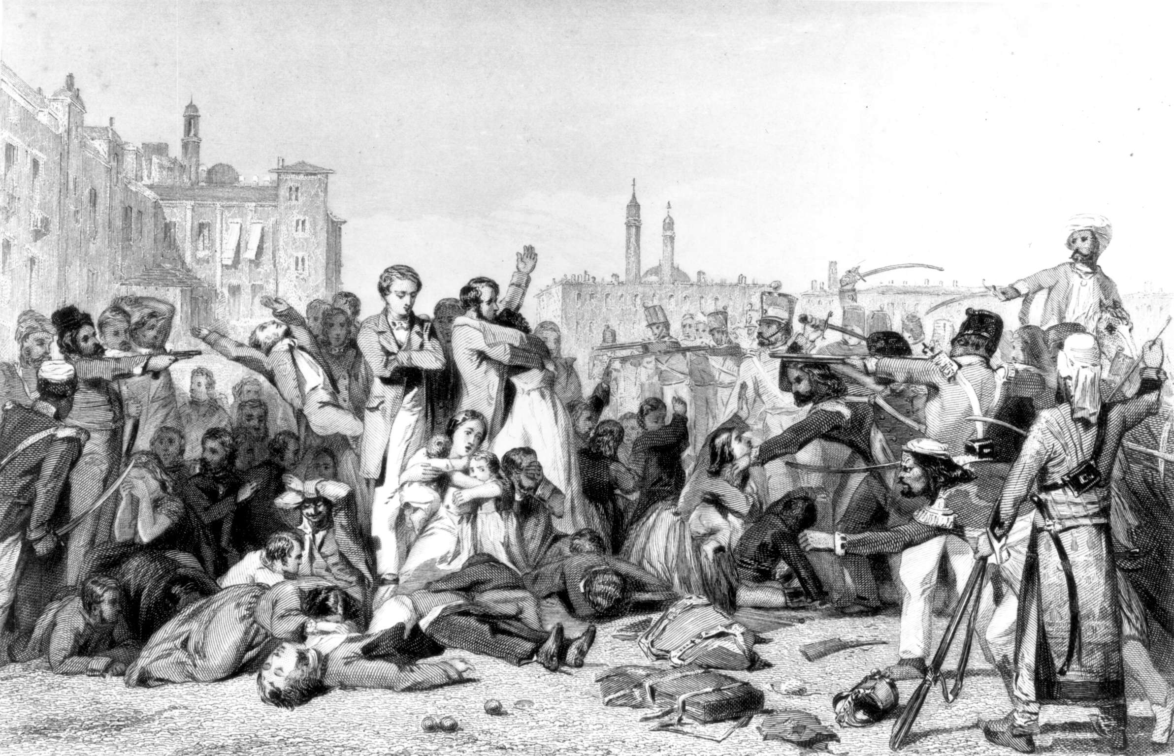 Disarmament of the 26th Indian regiment at Barrackpore