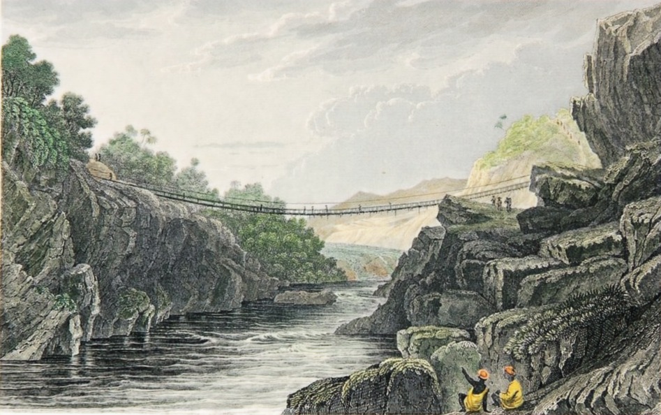 Grass Rope Bridge at Teree. - Gurwall