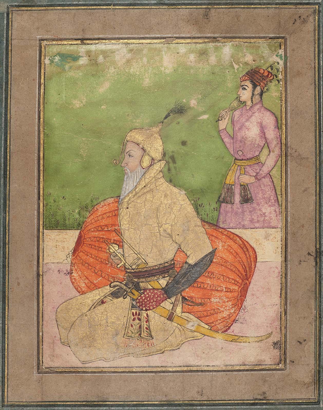 Seated Nobleman with a Servant