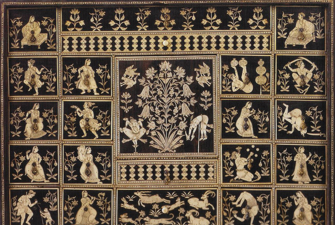 Cabinet Gujarat or Sindh, early 17th century wood inlaid with ivory
