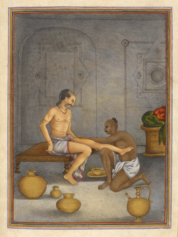 Man with his Ghulam servant