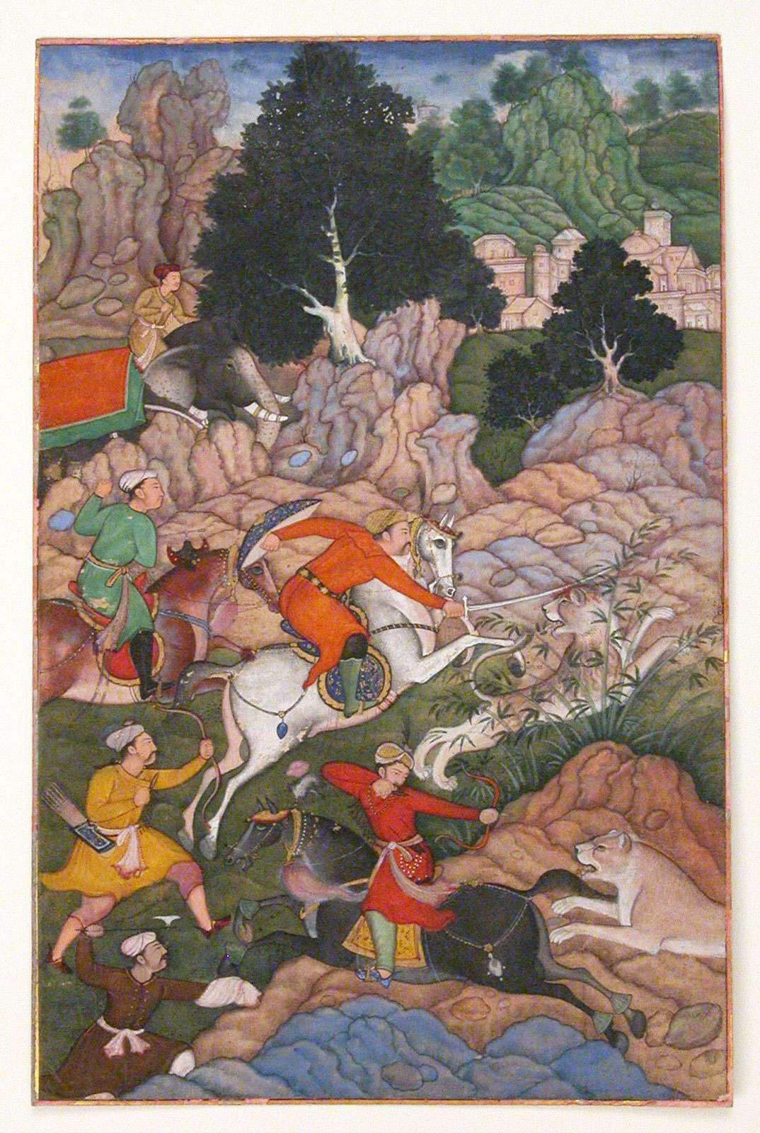 Akbar hunting, c. late 16th century