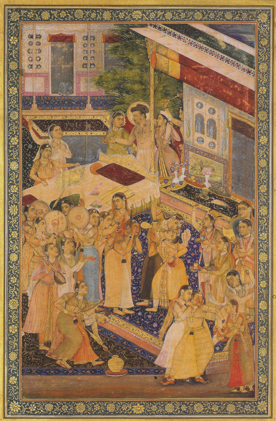 Jahangir and ladies of the court celebrating holi
