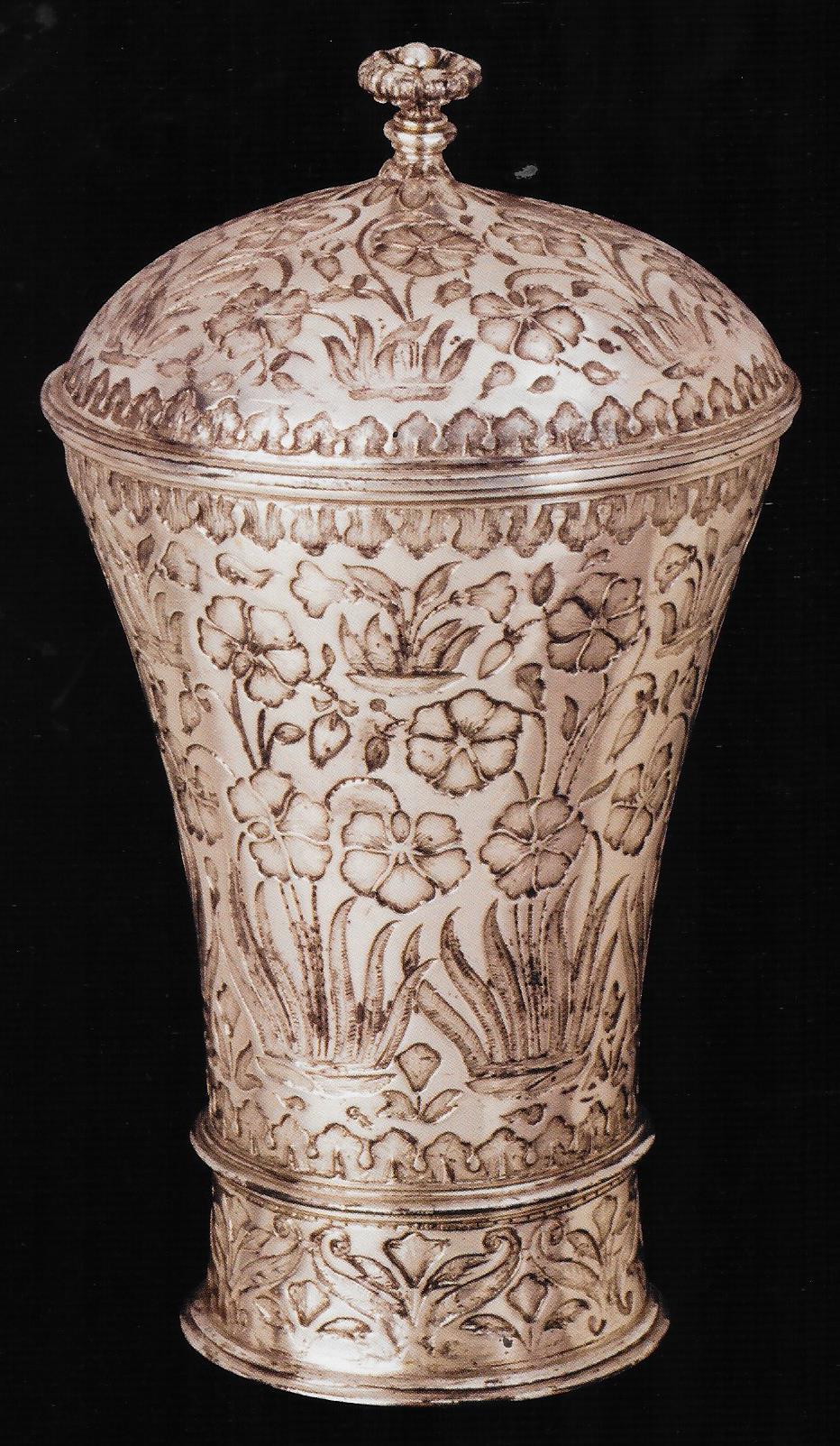 Beaker reign of Shah Jahan silver, chased & engraved