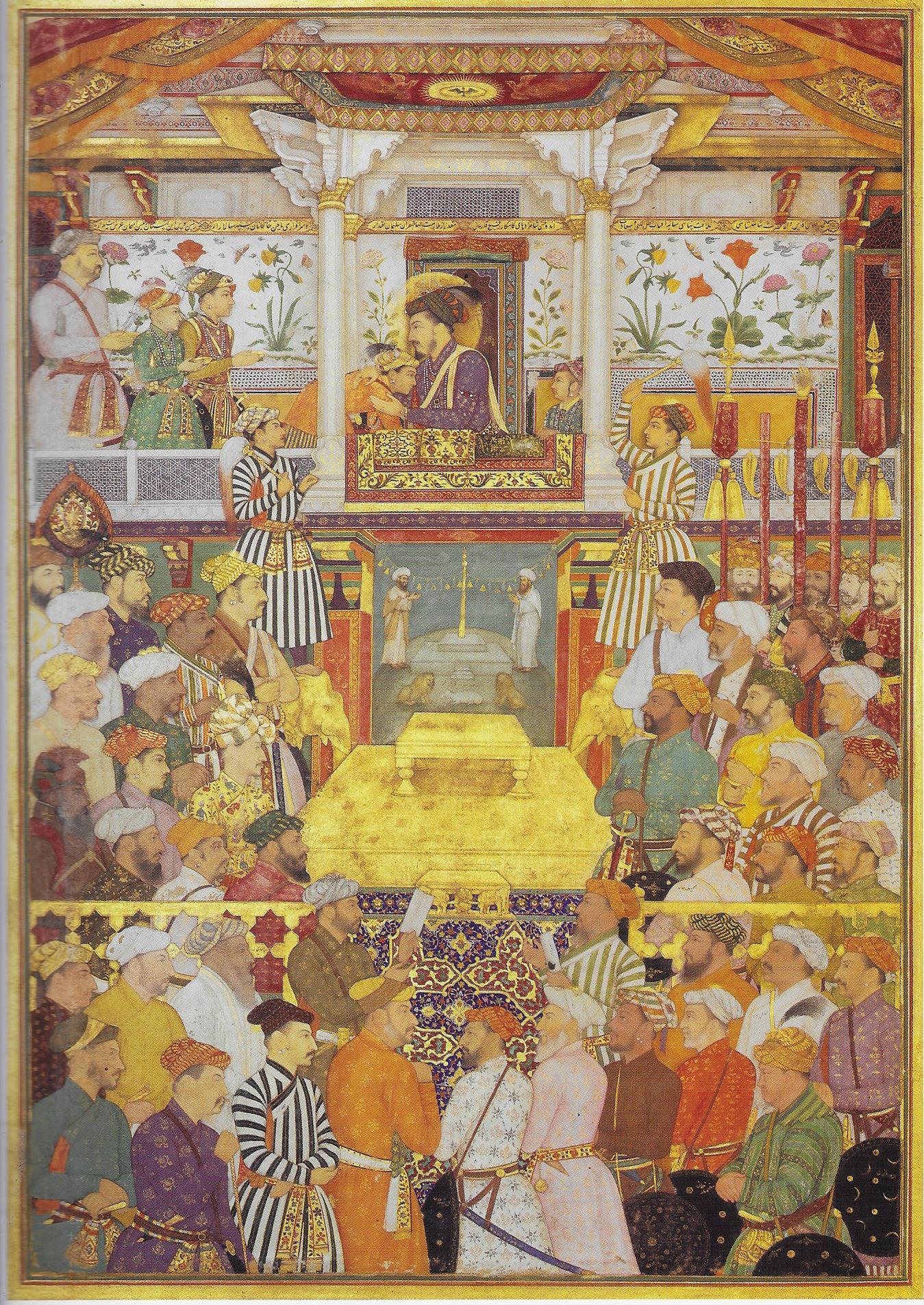Shah Jahan receives Asaf Khan and his three eldest sons