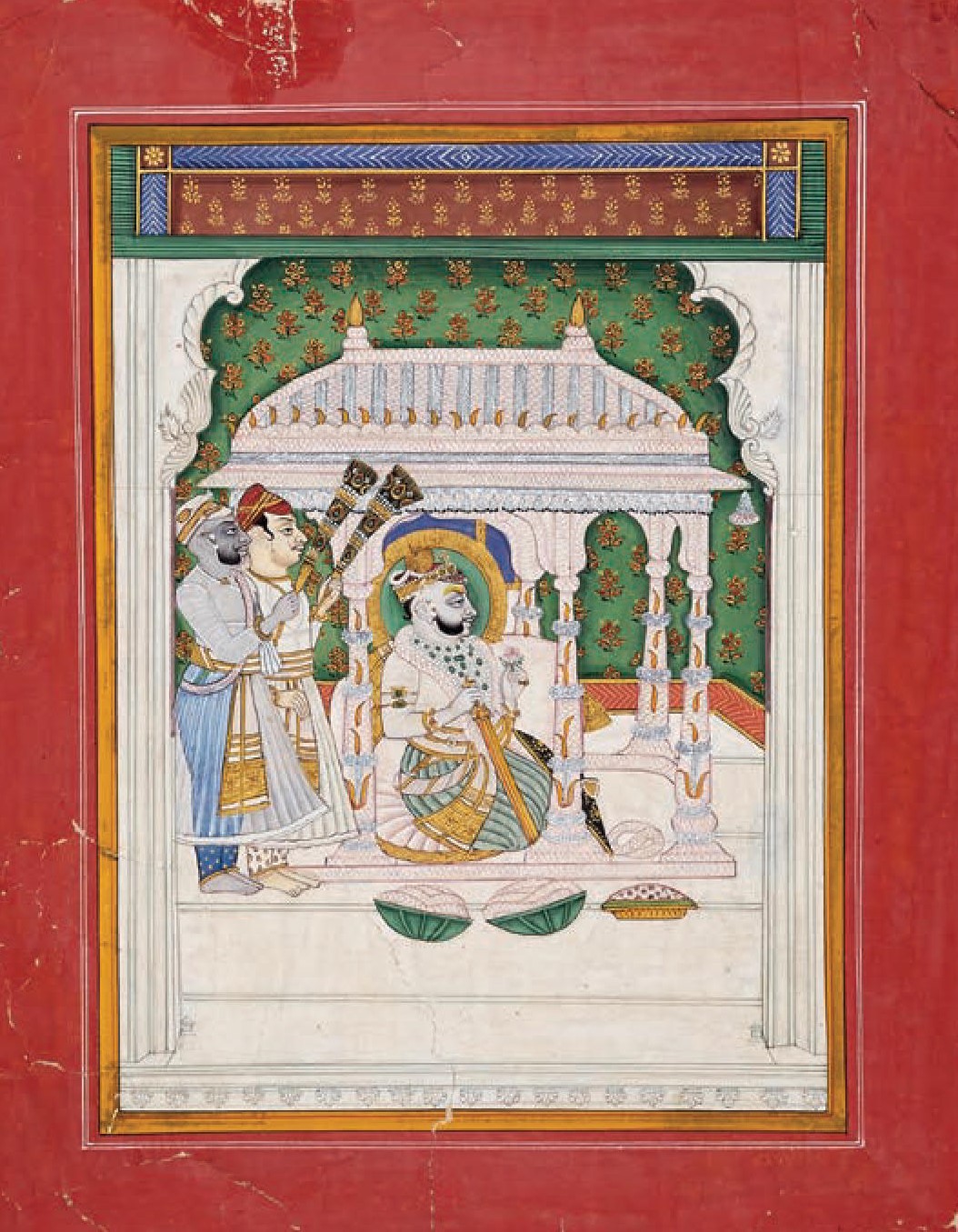 Maharana Ram Singh II of Kotah celebrating Dussera