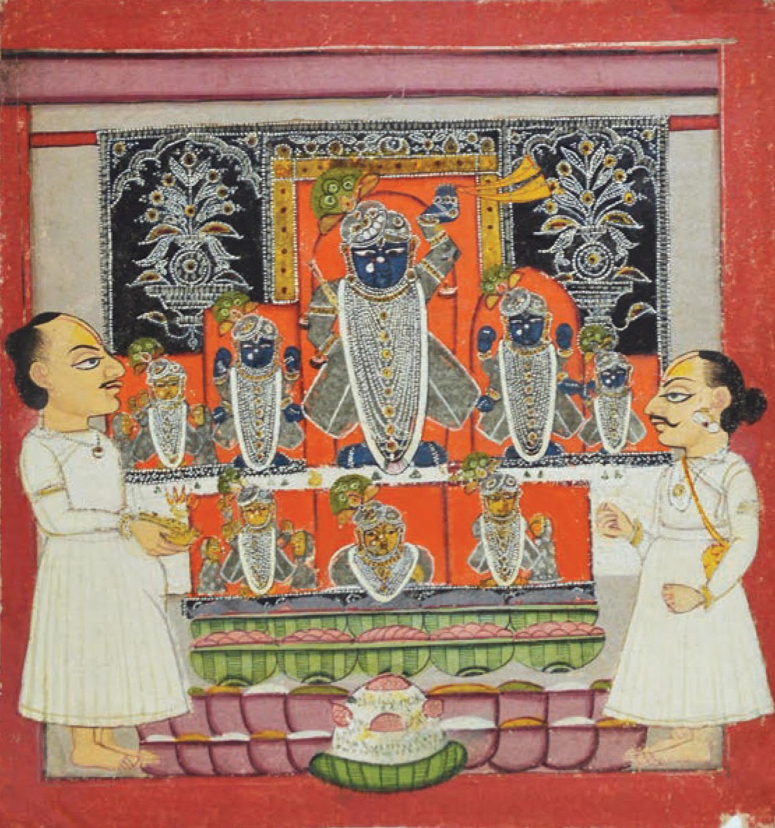 A Guthaka, Portable Shrine, of The Various Swarups of Lord Krishna - from Kishangarh Alwar