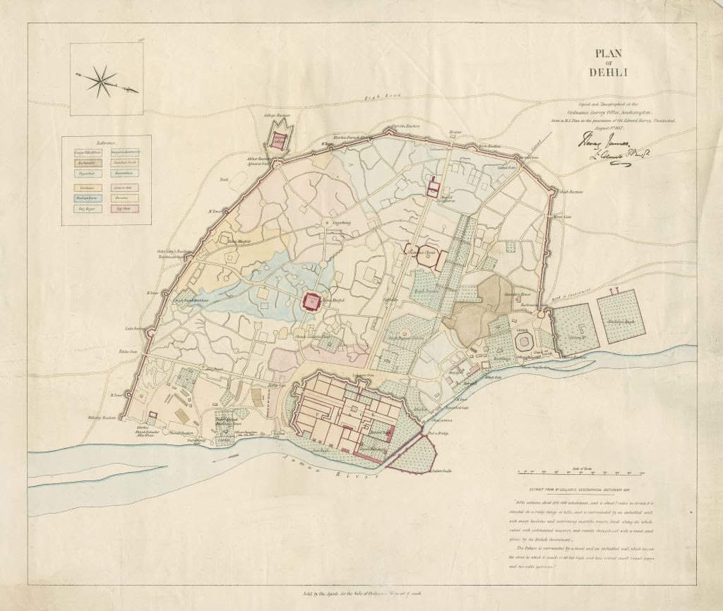 Plan of Old Dehli