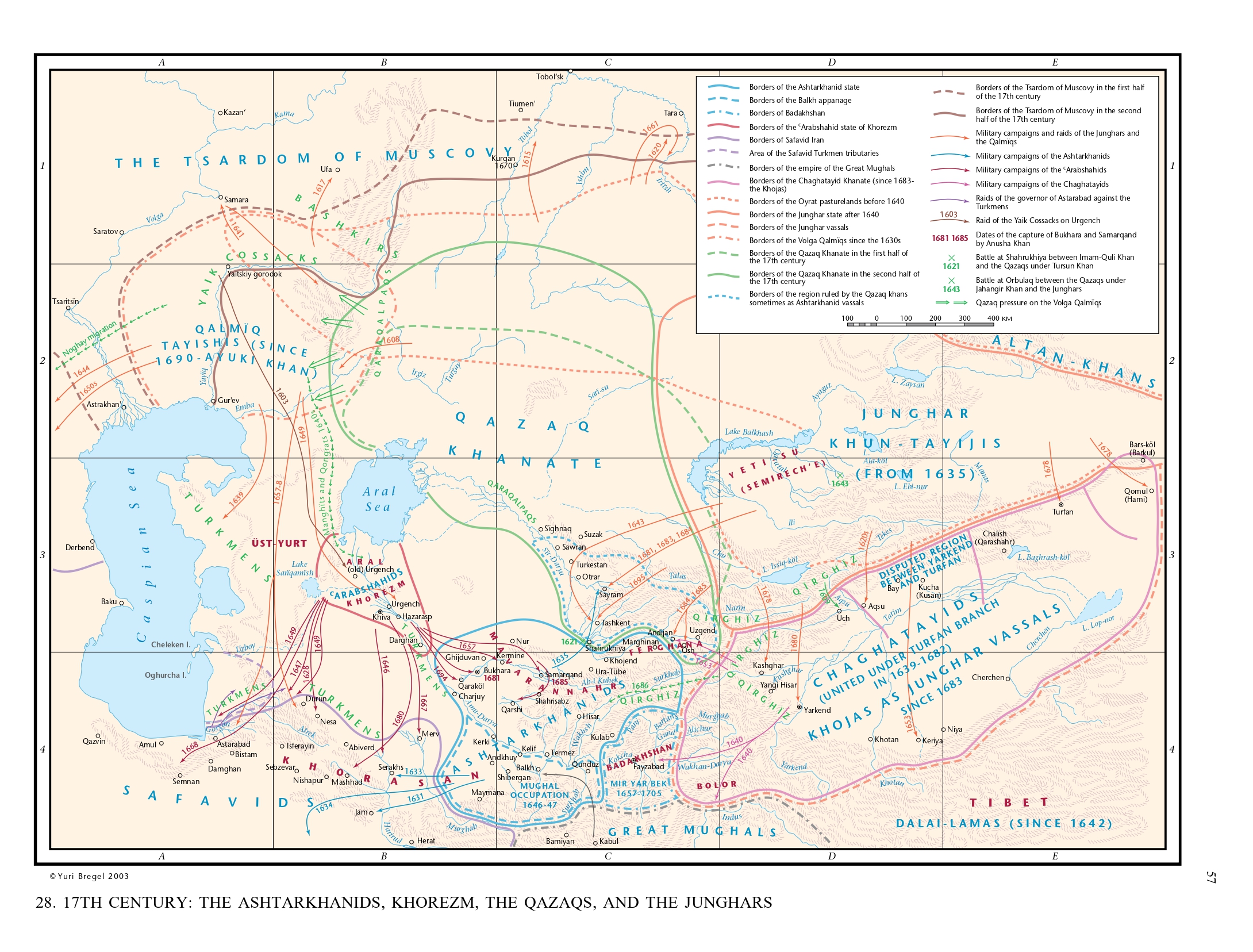THE ASHTARKHANIDS  KHOREZM THE QAZAQS  AND THE JUNGHARS